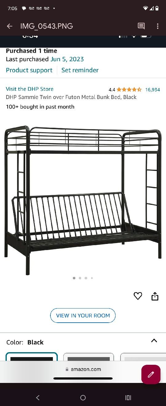 Twin/Queen Bunk Bed And Futon