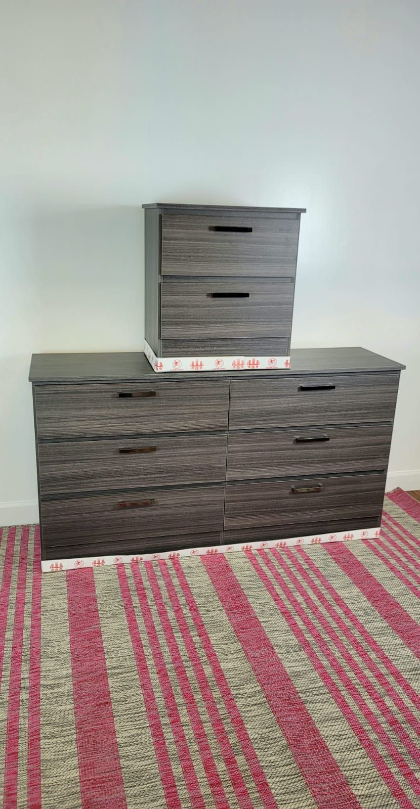NEW DOUBLE DRESSER AND ONE NIGHTSTAND ASSEMBLED