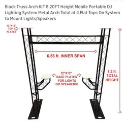 Cedarslink Portable DJ Truss Arch Kit Black Metal