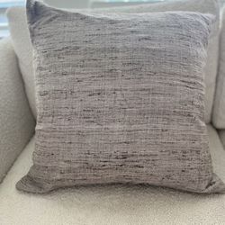 Light Grey Crate & Barrel Trevino Pillow - Excellent Condition