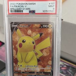 PSA 9 2022 Pikachu V #157