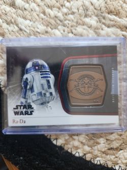 R2d2 bronze medalion card