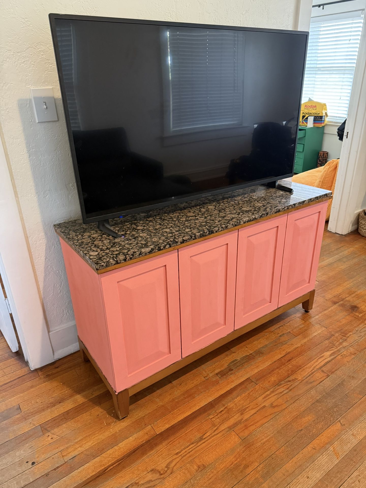 Marvel Stone Top TV Cabinet Console Table