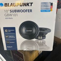 Car Audio  Subwoofer 10” With Box.  