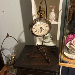 vintage french hanging style clock w stand