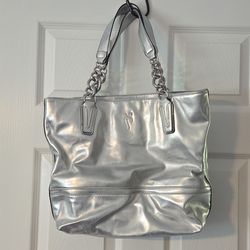 Vera Wang Silver Tote