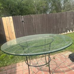 LARGE Glass Outdoor Table