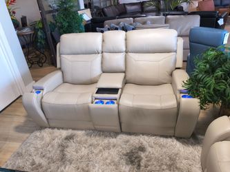 Leather couch and recliner for sell