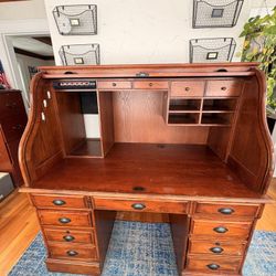 Oak Roll Top Desk