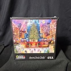 White Mountain #1711T Rockefeller Christmas 1000 PC Jigsaw Puzzle Factory Sealed