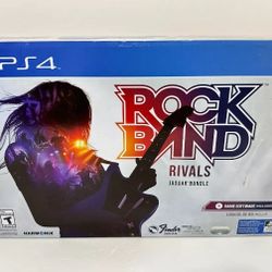 PS4 Rock Band Rivals Blue Fender Jaguar Guitar Bundle - NEW 