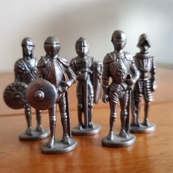 1972 Westair Knights in Armour Pewter Figurines Vintage