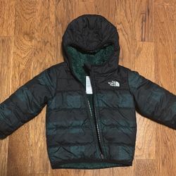 The North Face Reversible Insulated High-pile Fleece Full Zip Hooded Jacket (USED) 