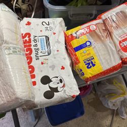 Pampers size 2, and one