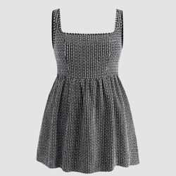 Cider Black & White Tweed Style Mini Dress 🤍🖤