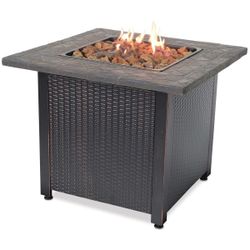 Endless Summer LP Gas Outdoor Fire Pit with Resin Mantel