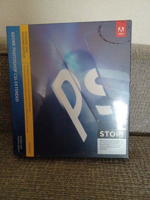 ADOBE PHOTOSHOP CS5 EXTENDED,  Windows Student And Teacher  , New Sealed 