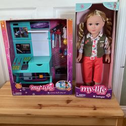 My life as zoologist doll and science desk play Set