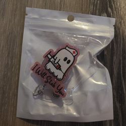 I Will Stab You Nurse Badge Holder 