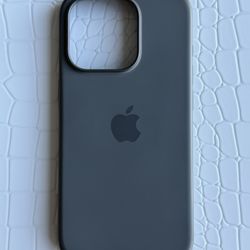 Apple iPhone 15 Pro Silicone Case in Grey (Titanium Grey)
