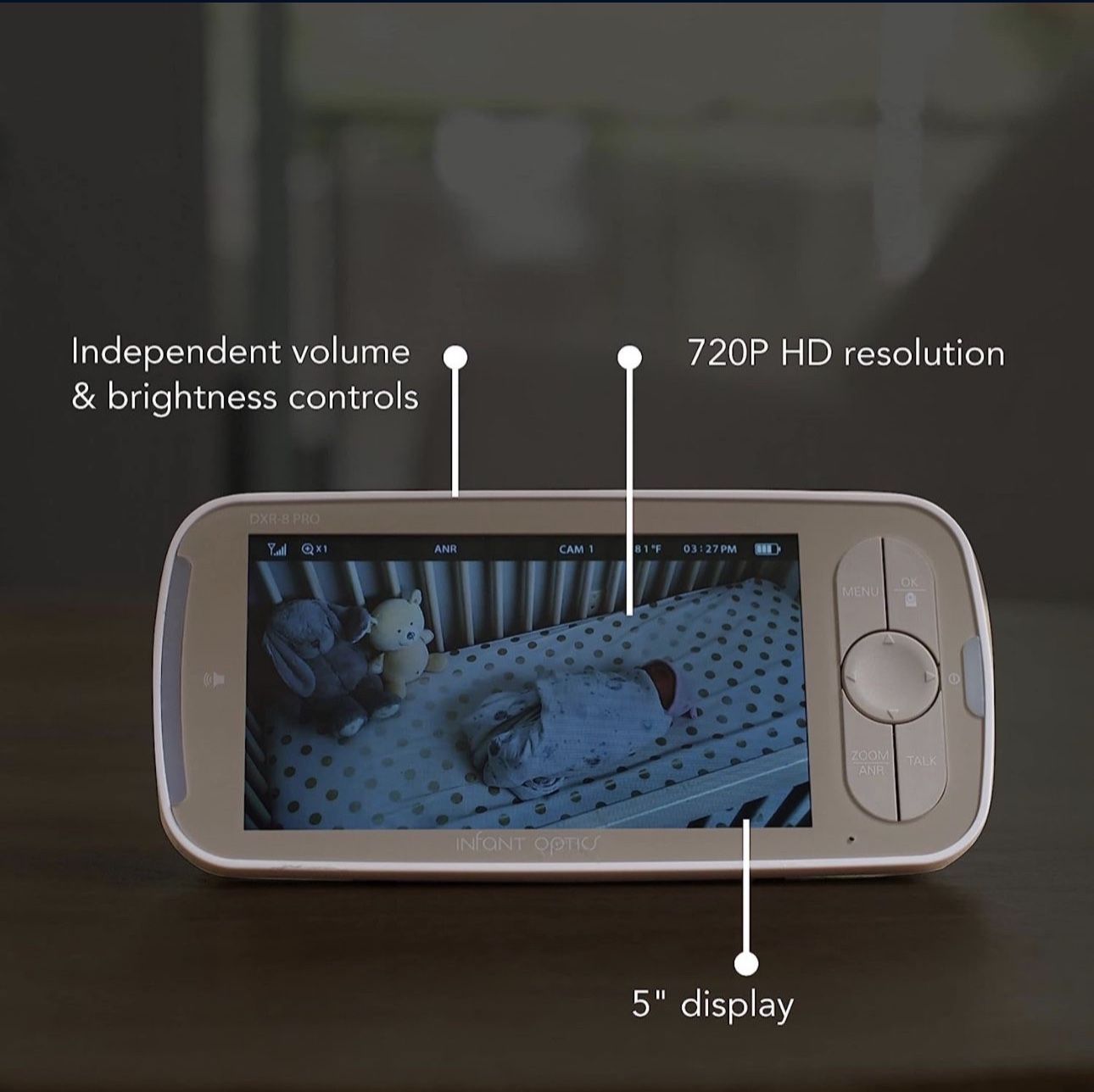 NEW MODEL Infant Optics DXR PRO Non WiFi Video Baby Monitor with