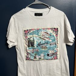 Amiri California Hawaiian White T-Shirt