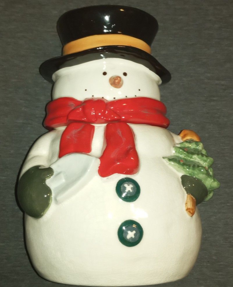 Ceramic Snowman Cookie Jar