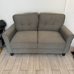 Heather Gray Loveseat Sofa