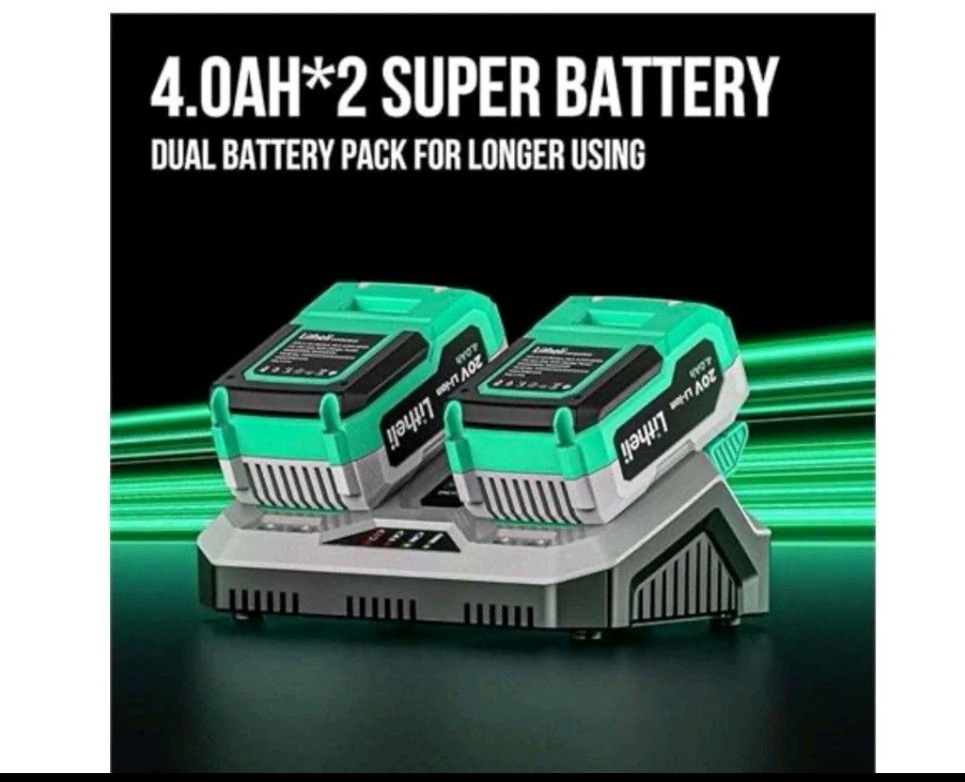 2 20v 4.0ah Super Batter With Dual Charger