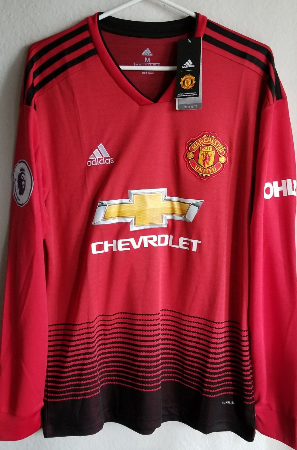 Adidas Mens 2018/19 Man united Home jersey Long sleeves ORIGINAL