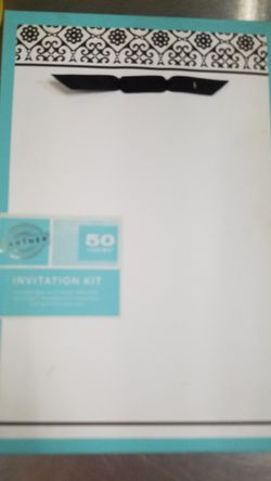Damask design invitation kit diy