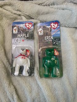 Vintage 1999 TY Teenie Beanie Babies Maple Erin International Bears SEALED