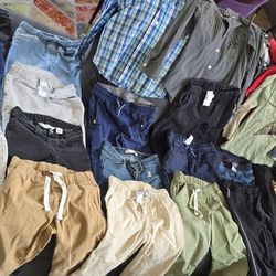 Boys size 6 clothes and size 13 shoes.