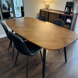 Mid Century Modern Dining Table And Chairs 