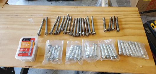 Assorted Sleeve Anchors Bolts