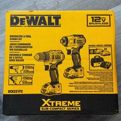 DEWALT XTREME 12V MAX Brushless Drill & Impact Driver Kit (NEW)