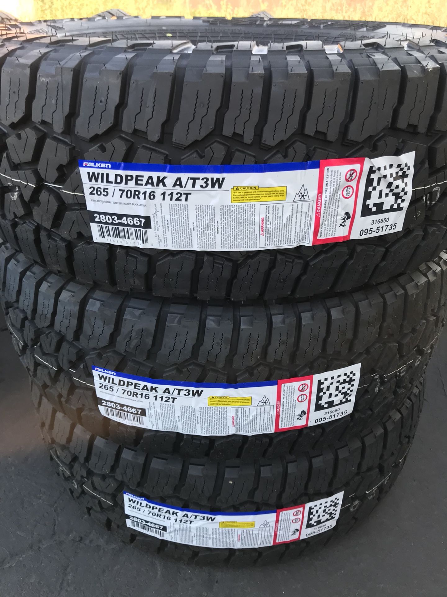 New Falken Wildpeak All Terrain Tire Set Of 4 Size 265 70r16 Ford Silverado Ram Tacoma For Sale In San Bernardino Ca Offerup New Falken Wildpeak All Terrain Tire Set Of 4 Size 265 70r16 Ford Silverado Ram Tacoma For Sale In San Bernardino Ca Offerup