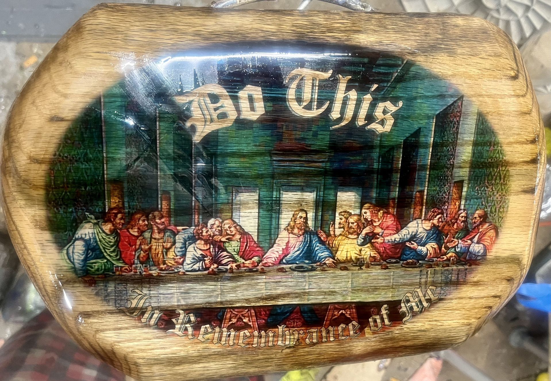 Last Supper Live Edge Hemlock Resin Coated