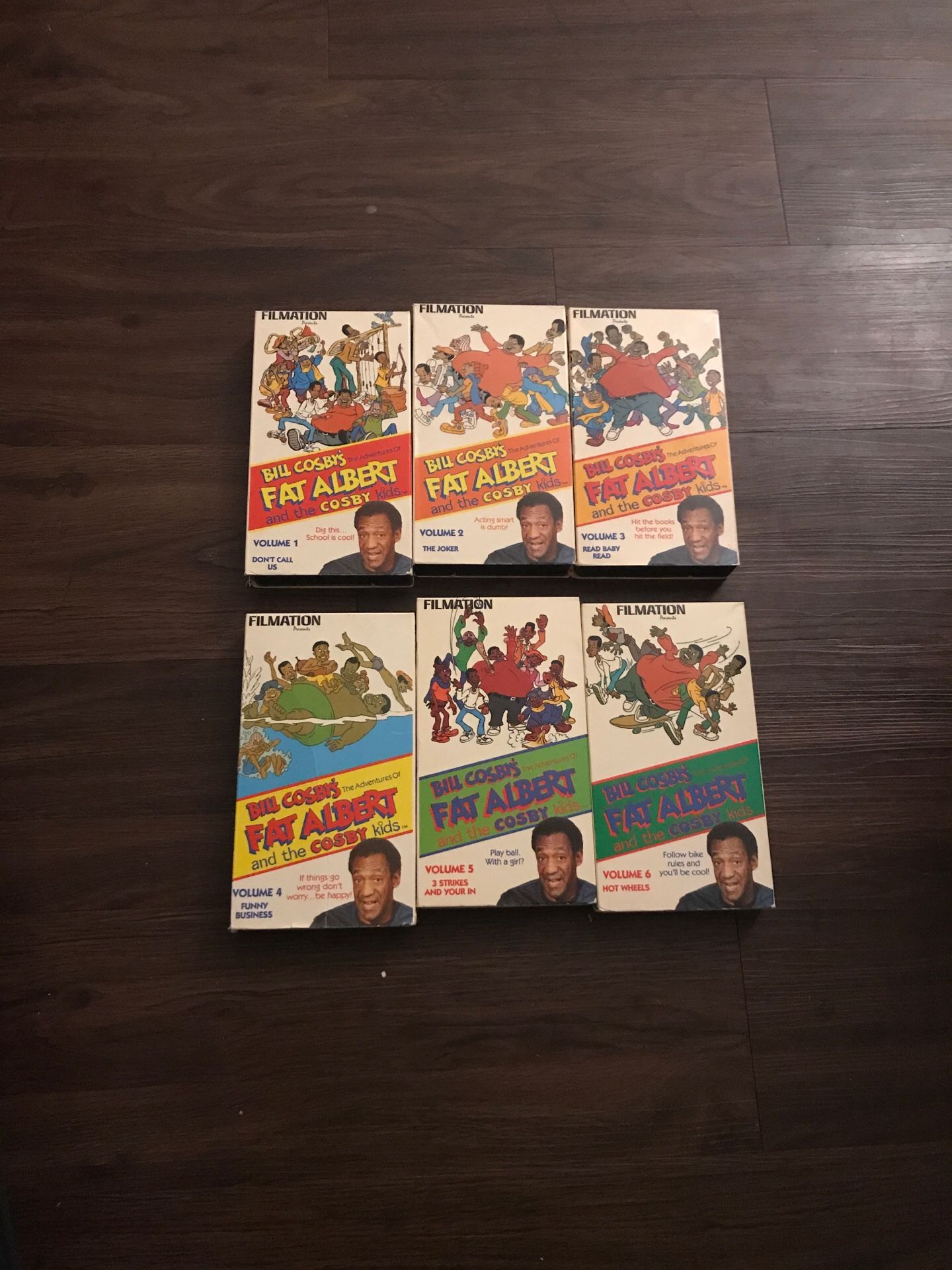 Fat Albert VHS tapes Volume 1-6