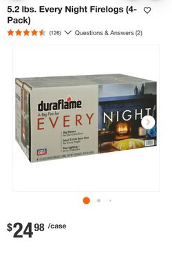 Duraflame firelogs 4 pack