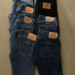 Mens 501 Levi’s Button Fly Levi Jeans 34 x 36 and 36 x 36