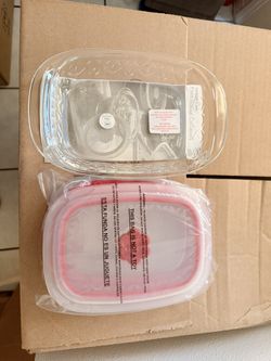 Princess House 2 Cup Glasses Containers 3187