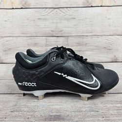 NEW Nike Women's Black White React Hyperdiamond 4 Softball Cleats CZ5917-005