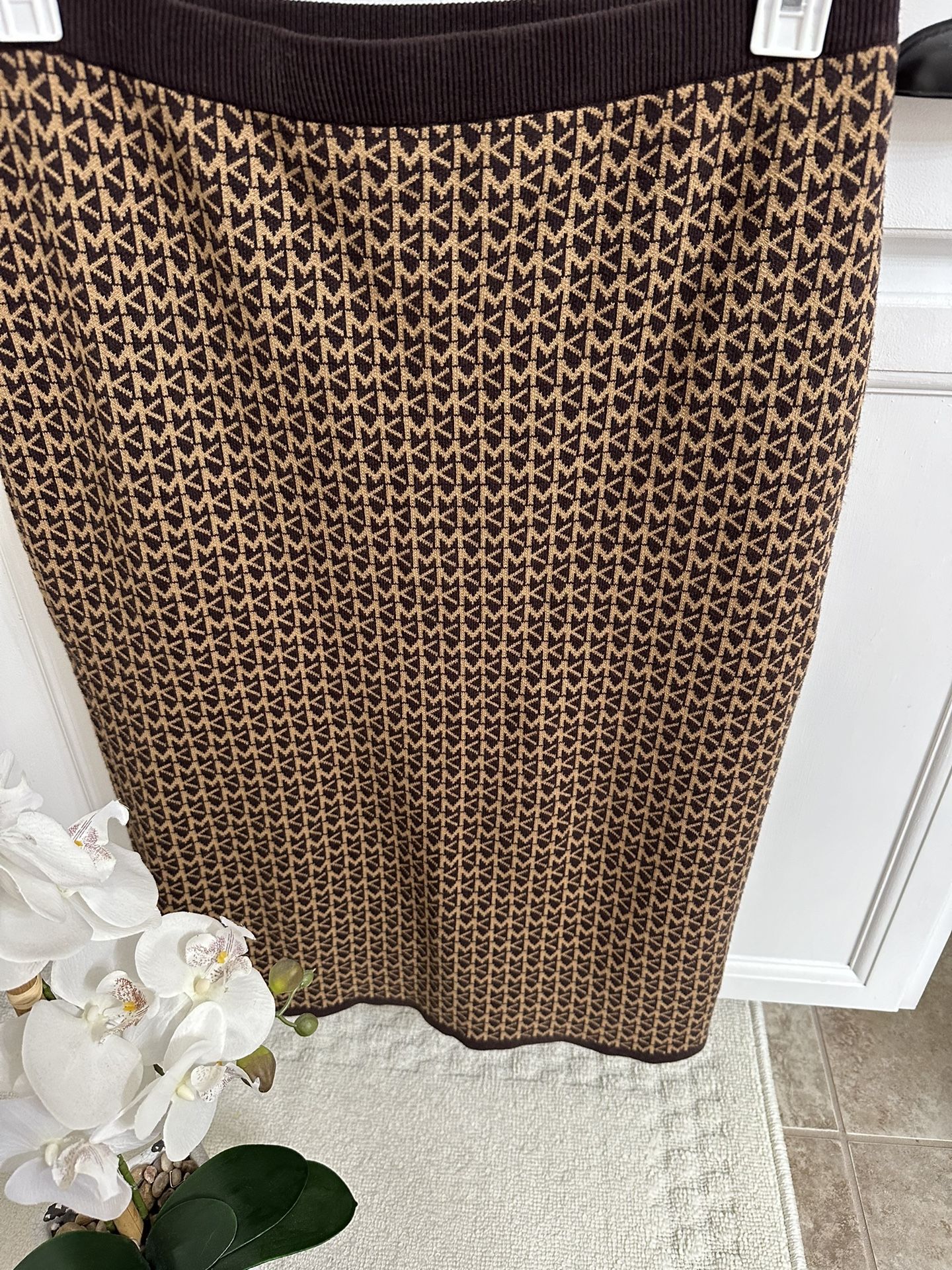 Michael Kors Knitted Pencil Skirt Size L