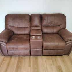 Used Like New Brown Reclining Couch