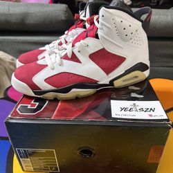 Nike Air Jordan 6 Carmine Size 11 Used Cdp Pack 