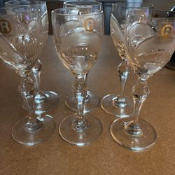 6 Cordial Glasses 