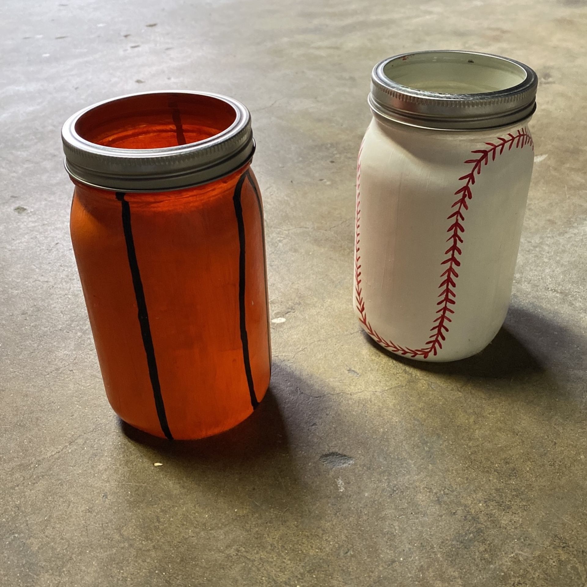 Sports Teamed Mason Jars