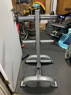 Olympic Weight Tree With 2 Bar Holder