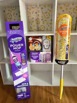 Swiffer Cleaning Bundle – Power Mop & Duster Kit and power mop refiils also a febreeze fall scent kit that’s a saving of $20